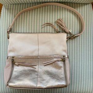 The Sak Silver and Cream Shoulder Bag